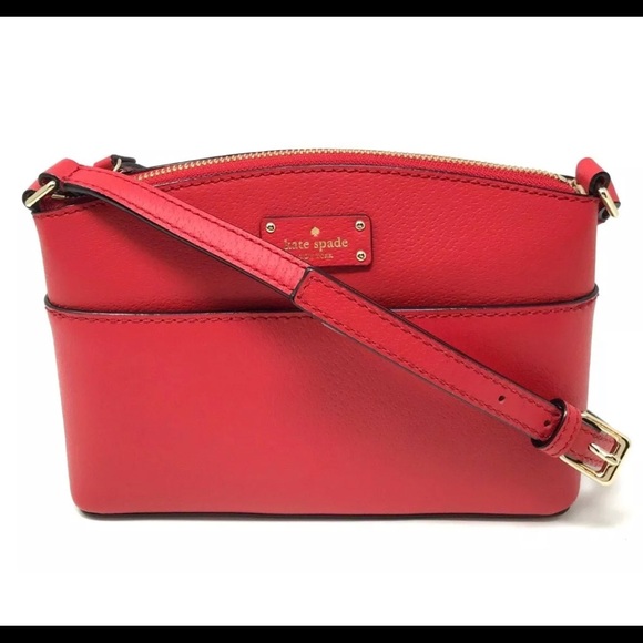 🇺🇸 Kate Spade Red Dome Crossbody Leather NEW Grove Street Purse Millie - Picture 5 of 6